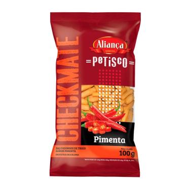 Imagem de Salgadinho Aliança Checkmate Sabor Pimenta 100g