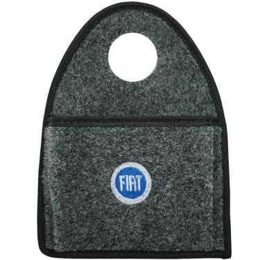 Imagem de Lixeira Lixinho Automotiva Carro Carpete Logo Bordado para Câmbio Grafite