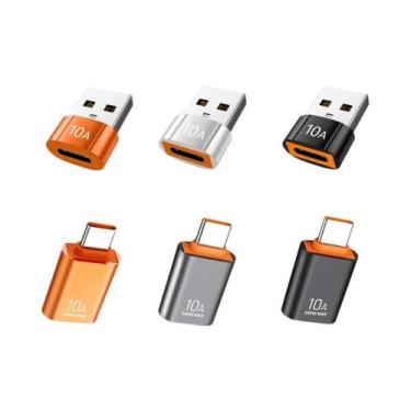 Imagem de Adaptador Conversor USB 3.0 10A USB a Para C OTG Para Xiaomi 12 MacBoo