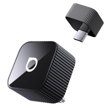 Imagem de OTTOCAST Mini Cube 3.0, atualização 2026 2 em 1 sem fio CarPlay e adaptador automático Android, Plug & Play, reconexão automática, compatível com carros pós-2016 com fio CarPlay/Android Auto