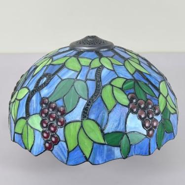 Imagem de Cúpula de Abajur de 40 cm (16 polegadas) em Formato de Uva - Somente para Reposição - Estilo Tiffany - Vitral - Ideal para Abajures de Mesa, Luminárias Pendentes, Luminárias de Chão e Luminá