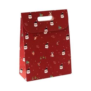 Imagem de Caixa de presente de Natal saco de doces portátil flip cover lembrança