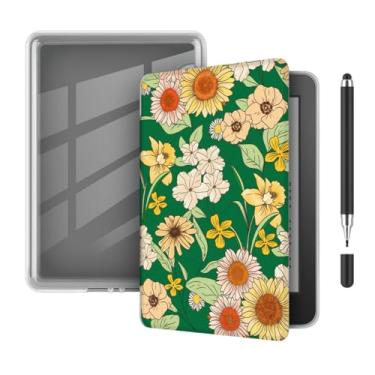 Imagem de Akacy Capa transparente e macia com padrão pintado para Kindle paperwhite de 15.2 cm 10ª geração 2018, capa traseira de borracha TPU de silicone flexível e fina, cantos reforçados (4)