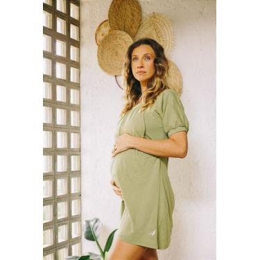 Imagem de Vestido para Amamentação Bambola Verde Oliva - Gestante e Maternidade,