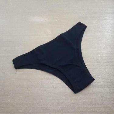 Imagem de Calcinha Cotton Lisa Cor:PretoTamanho:G - Kit Mania Lingerie, Preto, G