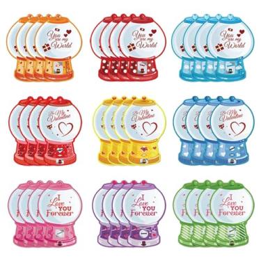 Imagem de Cartão De Doces Do Dos Namorados Para Crianças - 36 Peças para Máquina de Chicletes em Festas de Feriado,Cartão De Surpresas Para Troca Na Escola,Para Crianças Casais Sala De Aula Escritório Festas