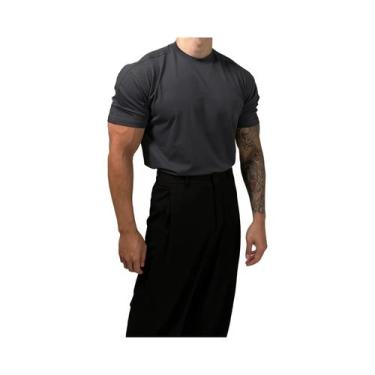 Imagem de Camiseta Esportiva Retro Masculina Em Algodão Pesado 230g Cor Sólida C