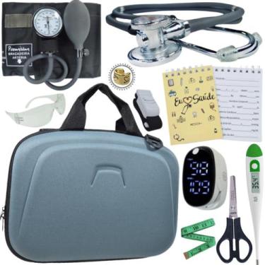 Imagem de Kit Enfermagem Super Luxo Maleta Exclusiva Completa - Love Saude, CINZ