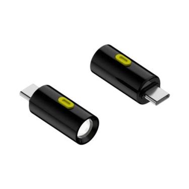 Imagem de Lanterna Multifuncional De Chaveiro USB C LED, Mini Tocha De Luz Forte