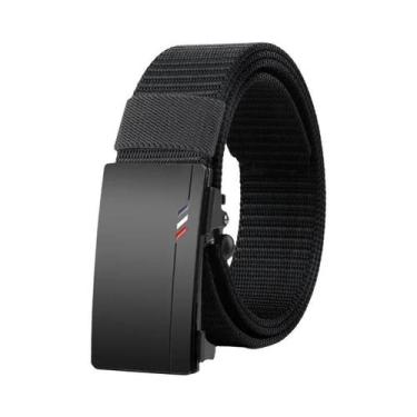 Imagem de Cinto De Nylon Trançado Masculino Com Fivela Automática Sem Dentes Par