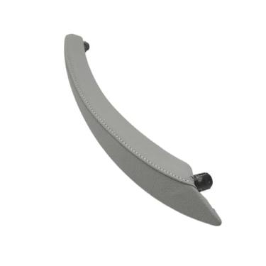 Imagem de Maçaneta interna esquerda/direita da porta do passageiro, substituição da tampa externa de couro compatível com BMW X5 X6 E70 E71 E72 2007 2008 2009 2010 2011 2012 2013 2014(Gray-Right)