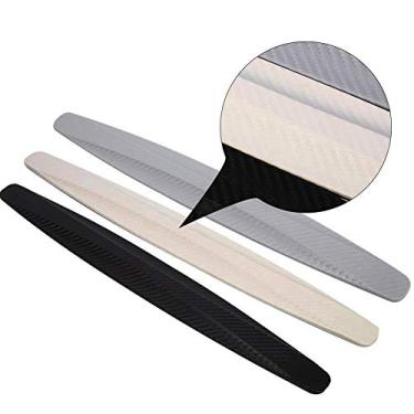 Imagem de Generic Adesivo Protetor de Canto Dianteiro e Traseiro, Protege a Borda do Pára-choque do Carro contra Arranhões, Design Dinâmico para Todos Os Modelos de Carro, Feito de Material ABS (Branco)