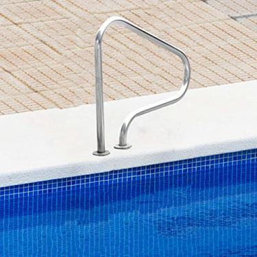 Imagem de Corrimãos de piscina, trilhos de segurança humanizados em 3 dobras para piscina, trilho de apoio para piscina, fácil de montar, trilhos de piscina, 80 x 28 cm x 31 cm