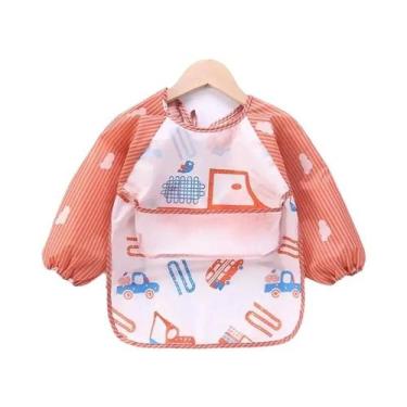 Imagem de Babadores Impermeáveis De Manga Longa Para Bebês, Avental Infantil, Sm