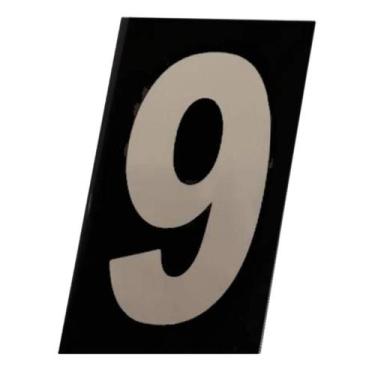 Imagem de Número Residencial 9 em ACM Refletivo Numeral 11,5 x 6,5 cm