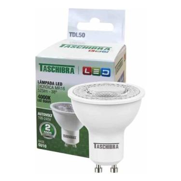 Imagem de Lâmpada De Led Dicróica Mr16 Tdl 50 7w Gu10 Taschibra 4000k