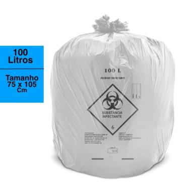 Imagem de Saco Lixo Hospitalar Infectante 100Lts Fd C/100Un - 75X105Cm - Donapac