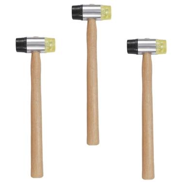 Imagem de Martelo Intercambiavel Kit 3 Uni Madeira Montagem Ladrilho Piso Obra Luthier Artesanato Reparo Construçao Manutençao