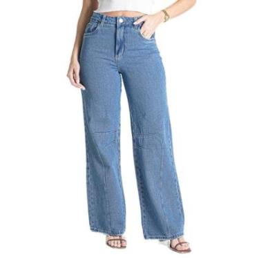 Imagem de Calça Jeans Sawary Wide Leg - 281257 - Azul 38-Feminino