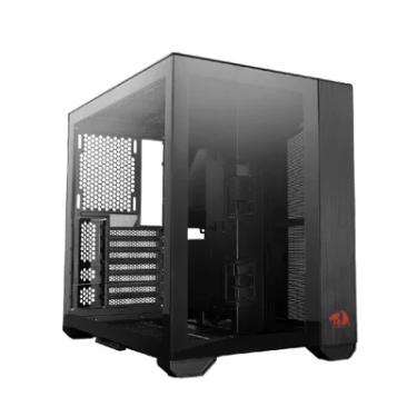 Imagem de Gabinete Gamer Lian Li O11 Dynamic Mini Redragon Edition, Mid Tower, Vidro Temperado, Preto - O11dmini-Rd-X