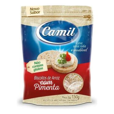 Imagem de Biscoito de Arroz com Pimenta Integral Camil Pacote 150g