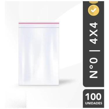 Imagem de 100 Sacos Zip Lock 4x4 Saquinhos Hermético Abre Fecha Com - Congratula