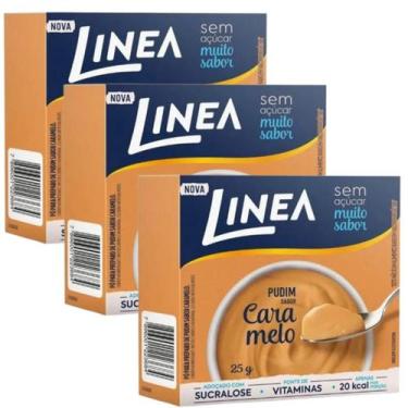 Imagem de Kit 3 Pó para Pudim De Caramelo Linea 25g