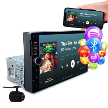 Imagem de Central Multimídia 1 Din Mp5 Tela 7 Bluetooth Usb Camera Ré - First Op