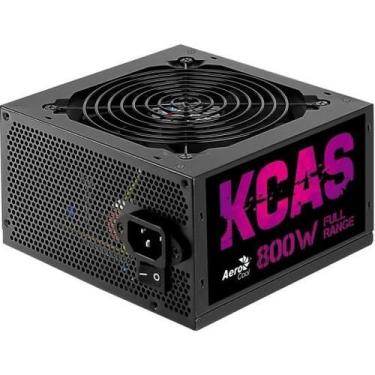 Imagem de Fonte Gamer ATX Aerocool KCAS 800W 80 Plus Full Range APFC, Full Range
