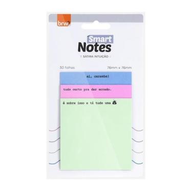 Imagem de Bloco smart notes sátira intuição - blister com 3 blocos de anotação -