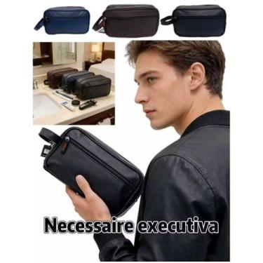 Imagem de Necessaire Organizadora Bolsa de Mão em material sintético Espaçosa - 