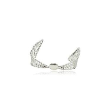 Imagem de Bracelete Aramado Regulável Banhado a Ródio Branco - Acessório Elegant