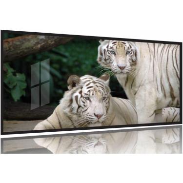 Imagem de Quadro Decorativo Natureza Tigres Selvagens 130x60 Moldura Preta 2x2