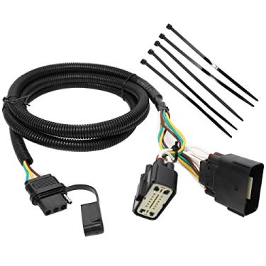 Imagem de Oyviny Chicote de fiação de reboque plano de 4 vias personalizado para Ford Explorer 2011-2019, conector T-One Plug and Play