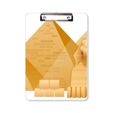 Imagem de Prancheta com estampa de pirâmide do Egito, esfinge, pasta, placa de apoio A4