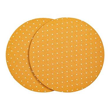 Imagem de Sousplat de Tecido Com Base Mdf 2 Un - Gourmet Poa Amarelo