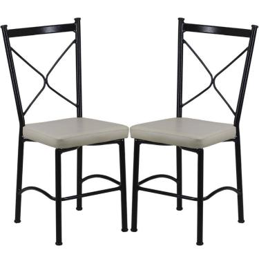 Imagem de Kit 2 Cadeiras Buffet em Alumínio para Cozinha, Restaurante - Trama