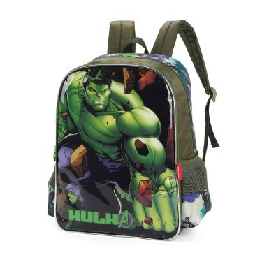 Imagem de Mochila de Costas Escolar Infantil Menino Hulk - Luxcel