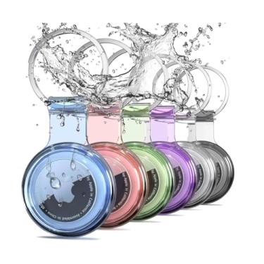 Imagem de Chaveiro para rastredor apple impermeável capa air tag, capa IPX8 para carteira, Bolsa, mochila, mala, bagagem, gato, cachorro, animais de estimação (Verde)