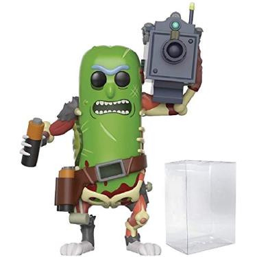 Imagem de Funko Pop! Animação: Rick e Morty – Boneco de vinil Pickle Rick com Canhão Laser #332 (incluído com caixa protetora de caixa pop)