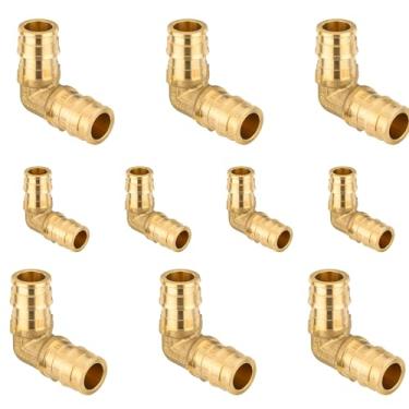 Imagem de GUOFIS Conexões de expansão PEX-A de 1/5.1 cm, cotovelo de latão F1960 Pex-a, acessórios de expansão PEX cotovelo para tubos Pex A (pacote com 10)
