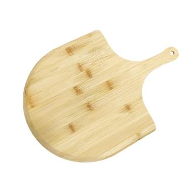 Imagem de LONG XIN SERIES 1 peça tábua de corte de pizza de bambu com alça de charcutaria, bandeja de servir para cortar frutas, legumes, pães, tábua de servir queijo