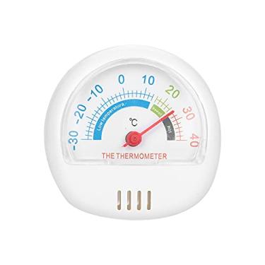 Imagem de Termômetro de Freezer Termômetro de Geladeira Com Freezer Preciso Termômetro de Geladeira Reino Unido ABS Termômetro de Geladeira Com Mostrador Grande Resistência a Alta (Branco)
