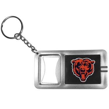 Imagem de Chaveiro NFL Siskiyou Sports Fan Shop Chicago Bears, lanterna com abridor de garrafa, tamanho único, preto