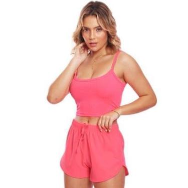 Imagem de Shorts Tactel Moda Praia Piscina Verão Adulto Feminino-Feminino