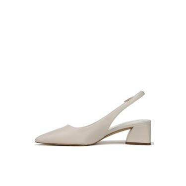 Imagem de Franco Sarto Sapato feminino Racer Slingback salto baixo bloco bico fino, Putty Cream Leather, 6.5