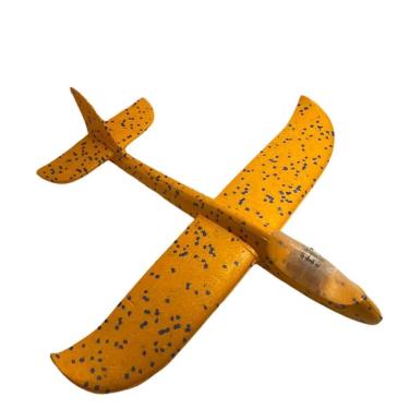 Imagem de Avião Brinquedo Isopor Voa Com Led De Verdade Amarelo