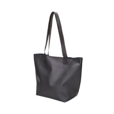 Imagem de Bolsa Praia Piscina Sacola Moda Verão Grande Silicone Impermeável(Preto)