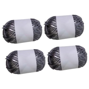 Imagem de Colaxi 4 peças metálicas camiseta fio crochê bolsa fio pano fio tricô fio para bolsa faça você mesmo, Cinza Escuro