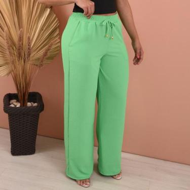 Imagem de Calça Feminina Alfaiataria Estilo Pantalona Básica Com Bolso - Lori Mo